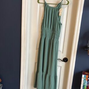 Elegant Green Maxi Dress